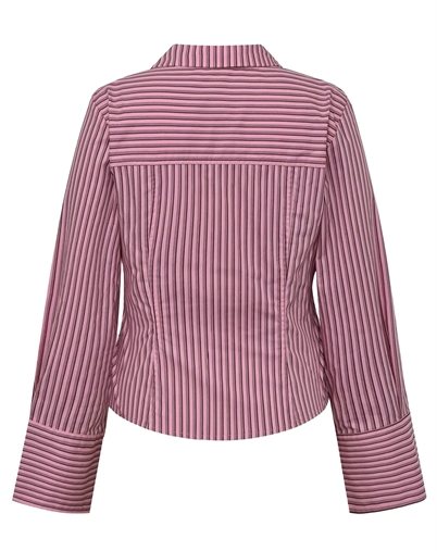 mbyM - Gerri Skjorte - Pink Bordeaux Stripe